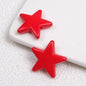 Painted Star Acrylic Beads 21mm Bright Colored Baking Finish 100pcs 11
