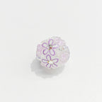 Floral Bubblegum Beads 20mm Matte White with Colorful Flowers 15pcs 3