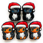 Silicone Focal Beads Christmas Pony Wearing Santa Hat 20pcs 2