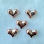 UV Plating Heart Acrylic Beads 22mm Metallic Colorful 20pcs 15