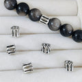 Alloy Barrel Spacer Beads 7mm Hollow Tibetan Antique Silver 100pcs