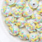 Hand Painted Star Acrylic Beads 16mm Pastel Colors 10pcs 8