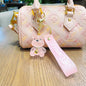 Resin Dog Keychain Jelly Bell Pastel Colors Lightweight 4
