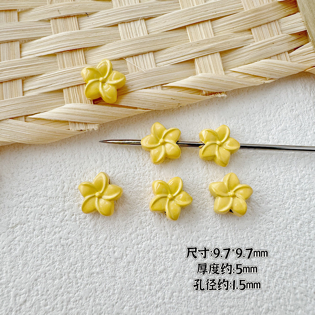 Baking Painted Cheese Animal Metal Beads Whimsical Pastel Colors 20pcs 20