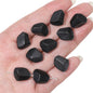 Frosted Flat Stone Glass Beads 12x15mm Matte Mixed Colors 20pcs 11