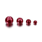 Pearl Glass Beads 8mm Imitation Smooth Glossy Mixed Colors 100pcs 4