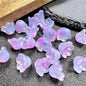 Czech Glass Beads Flower 12mm Iridescent Crystal Clear 50pcs 25