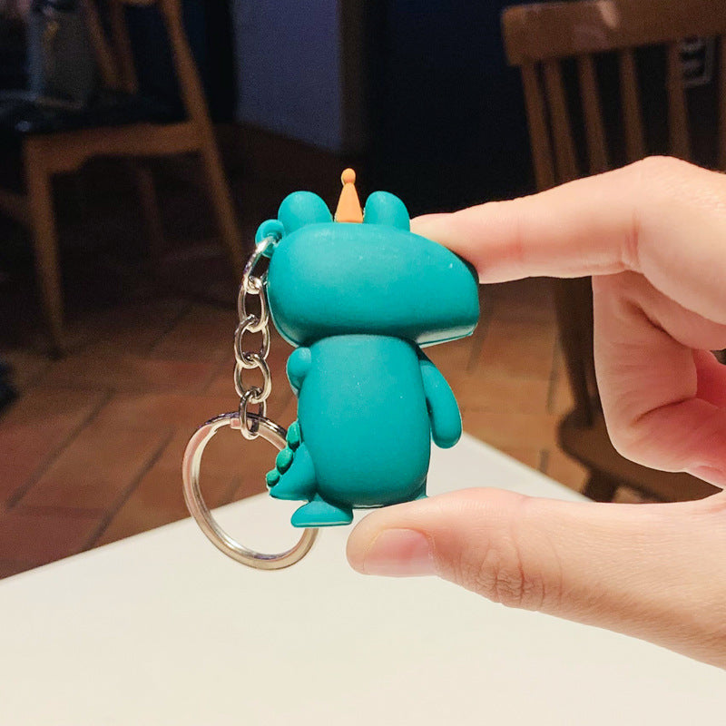 Cartoon Silicone Crocodile Keychain Soft Rubber Charm 4