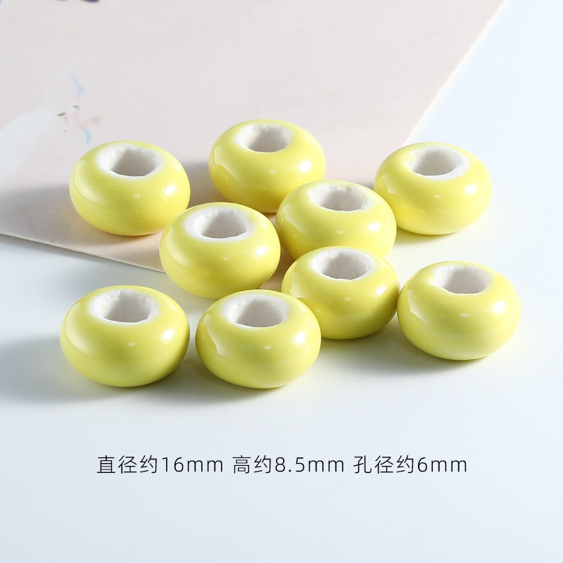 Ceramic Round Spacer Beads 16mm Solid Color 20pcs 16