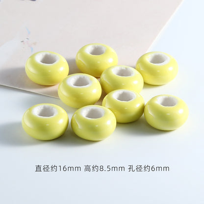 Ceramic Round Spacer Beads 16mm Solid Color 20pcs 16