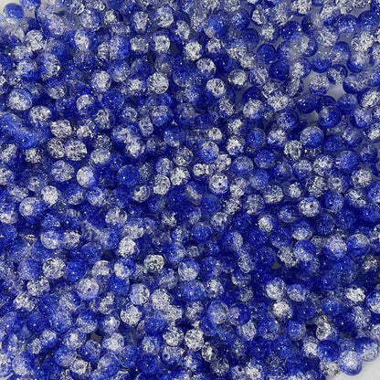 Crackle Round Glass Beads 10mm Vibrant Colors Sparkling Texture 100pcs 16