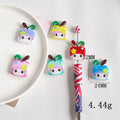 Painted KT Kitten Apple Acrylic Beads 32mm Colorful Mixed 50pcs 6