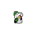 Silicone Focal Beads Christmas Skeleton Stitch With Santa Hats 20pcs 6