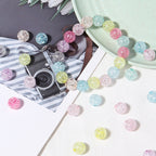 Crackle Acrylic Beads 6-12mm Transparent Pastel Colors 100pcs