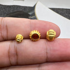 Brass Lantern Metal Beads 5.6mm Matte Gold Large Hole 100pcs 4