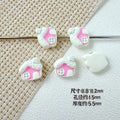 Baking Painted House and Camera Metal Beads 11mm 15mm Pastel Colors 20pcs 6
