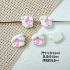 Baking Painted House and Camera Metal Beads 11mm 15mm Pastel Colors 20pcs 6