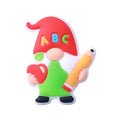 Silicone Focal Beads Writing Dwarf Holding Books Colorful Hats 20pcs 5