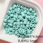 Solid Color Cylindrical Pony Beads Acrylic 6mm 50pcs 7