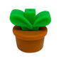 Silicone 3D Focal Beads Flowerpot Grass With Leaf Cluster 20pcs 6