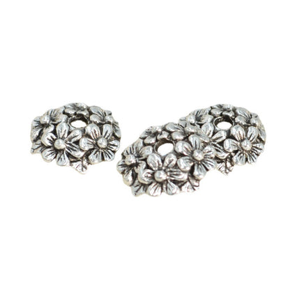 Alloy Flower Bead Caps 12mm Antique Silver Cluster 100pcs 5