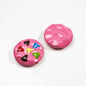 Painted Cookies Acrylic Beads 25mm Colorful Baking Design 50pcs 14