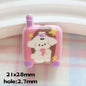Double-Sided Printed Cartoon Square Acrylic Beads 21mm 20pcs 7