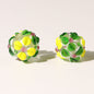 Lampwork Glass Beads Handmade Flower Ball 15mm Multicolor 10pcs 8
