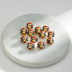 3D Dancing Lion Metal Beads 10mm Enamel Large Hole 1pc