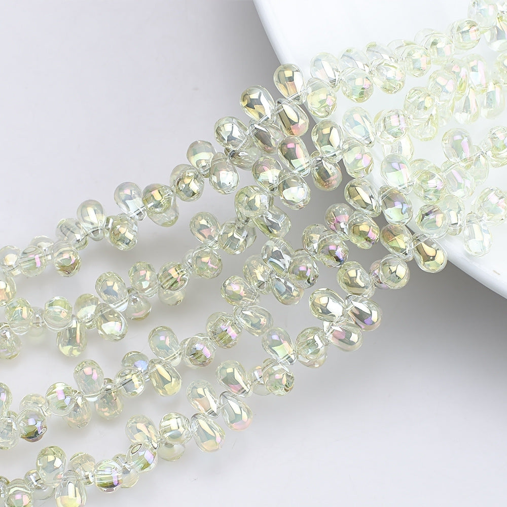 Crystal Teardrop Czech Glass Beads 6 9mm Iridescent Colors 100pcs 7