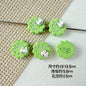 Disc Metal Beads 13mm Baking Painted Rabbit and Flower Alloy 10pcs 9
