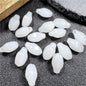 Czech Glass Beads Small Flower Bud 15mm Imitation White Jade 50pcs 2