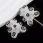 Polymer Clay Bear Rhinestone Beads 30mm Leopard Print Chunky 6pcs 8