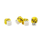 Mushroom Clay Beads 10mm Yellow Dotted Polymer 100pcs 5