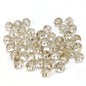 Frosted Round Acrylic Beads 8-10mm Transparent Gold Star 100pcs 6