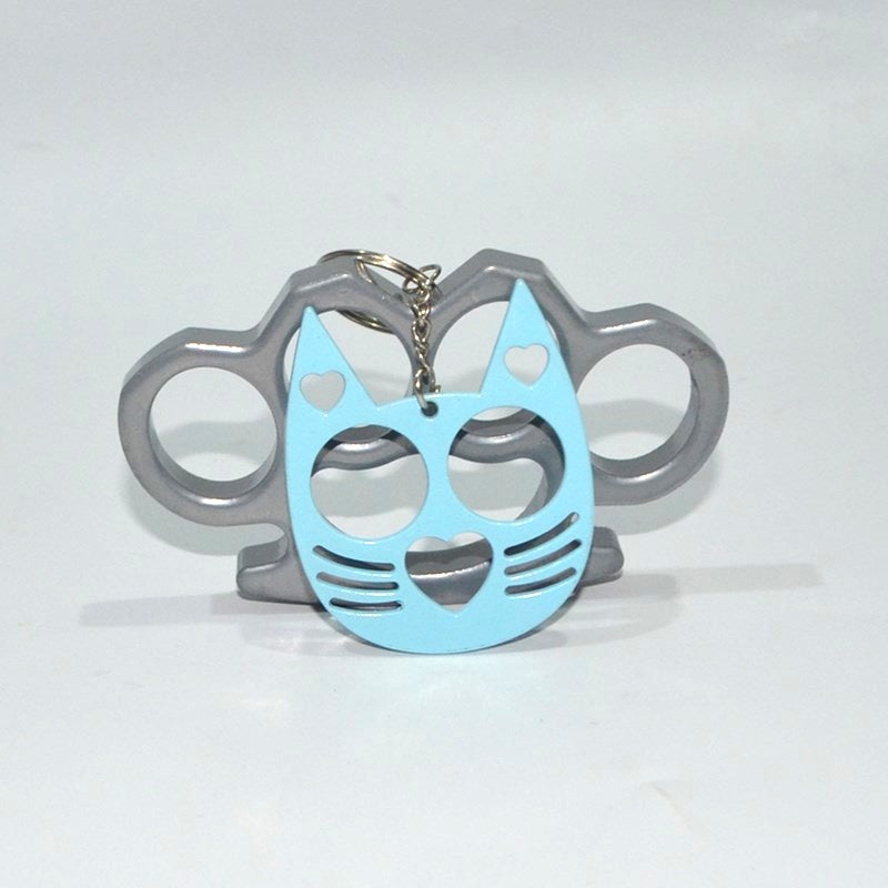 Cat Ear Self Defense Keychain Zinc Alloy 7cm 2pcs 13