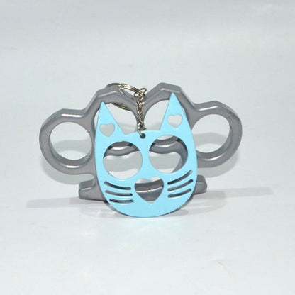 Cat Ear Self Defense Keychain Zinc Alloy 7cm 2pcs 13