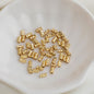 Brass Faceted Tube Metal Beads 3x6 4.5x7mm Geometric Texture 50pcs 3