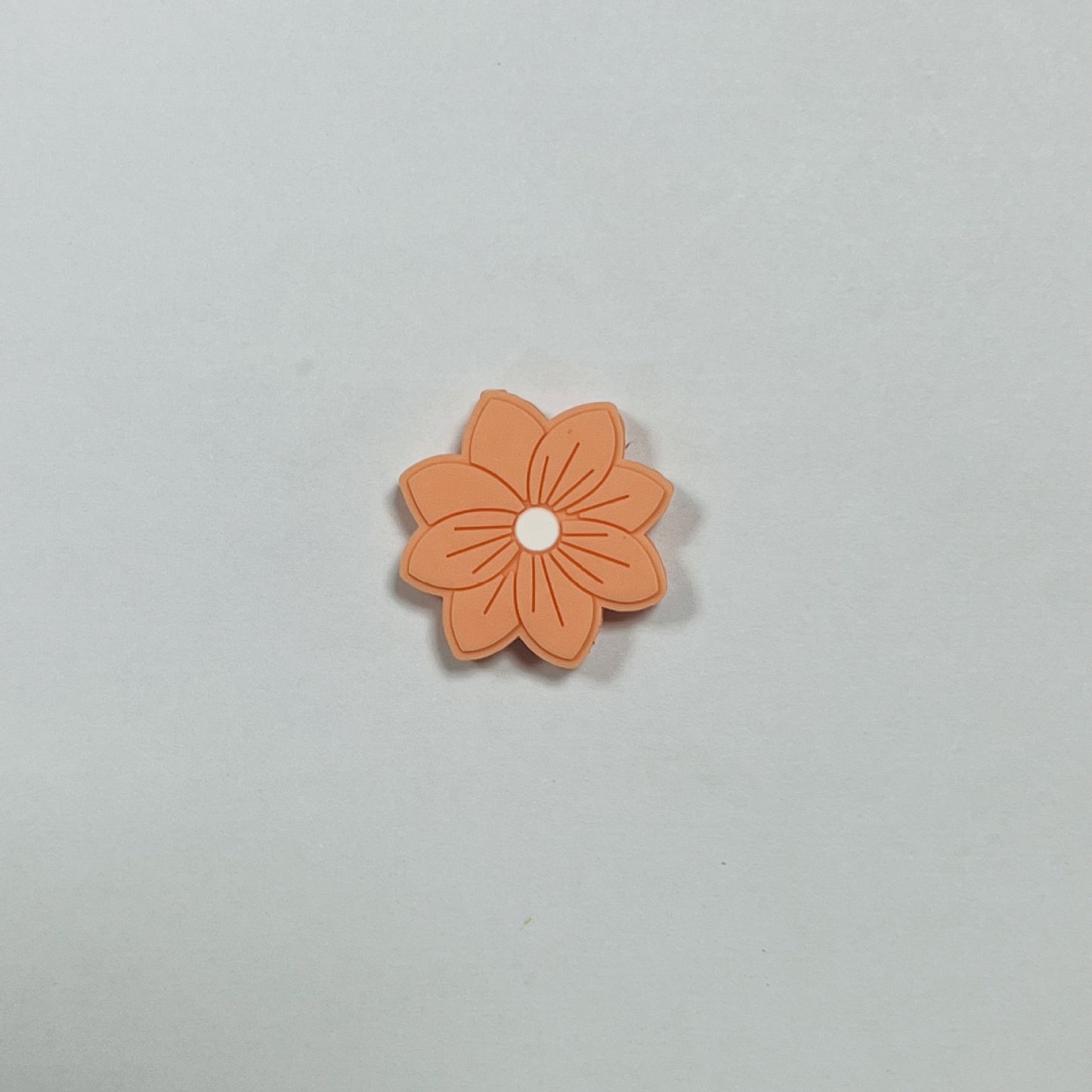 Silicone Focal Beads Flower Macaron Color Etched Petal Design 20pcs 12