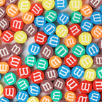 Flat Clay Beads 9mm M&M's Candy Inspired Mixed Colors 100pcs