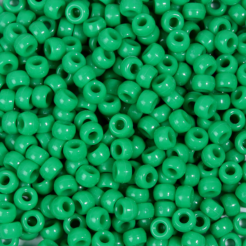 Multicolor Pony Beads Acrylic 9mm Smooth Finish 100pcs 32