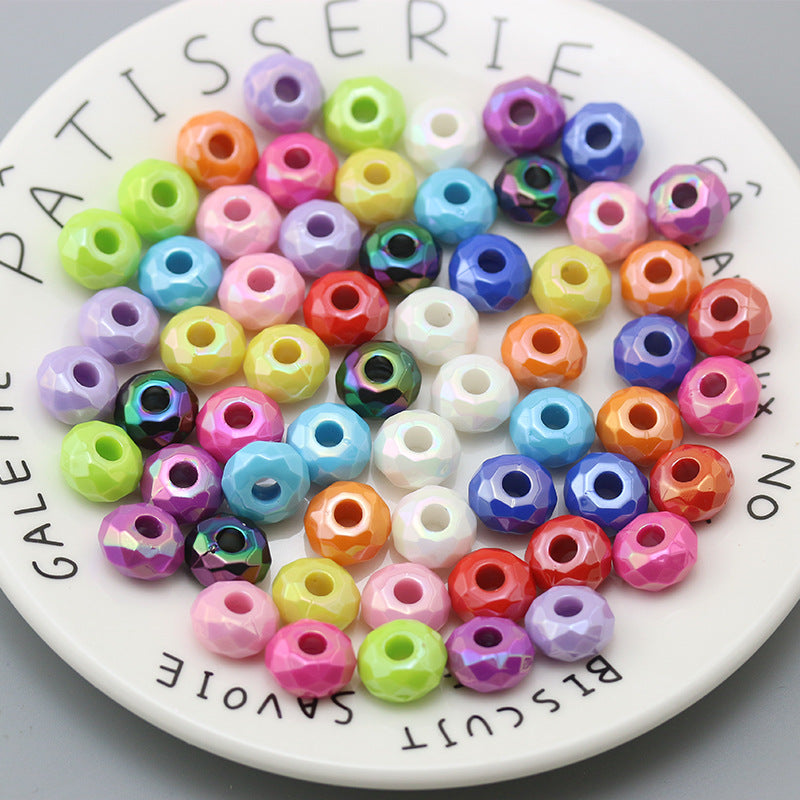 Acrylic Faceted Spacer Beads 15mm Large Hole 40pcs 2