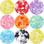 Mixed Style Acrylic Beads Colorful Hearts Bows Gems Assorted 5