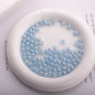 Plating Round Acrylic Beads 8mm Crackle Pastel Mixed Colors 50pcs 3