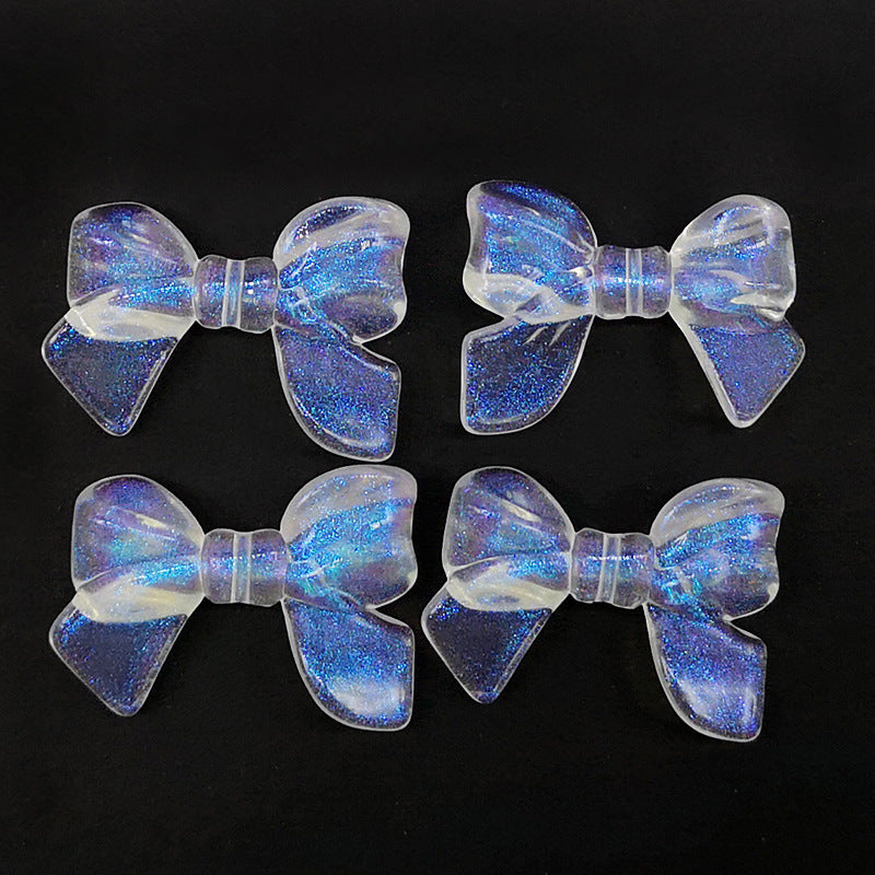Transparent Aurora Laser Acrylic Beads Iridescent Mixed Shapes 2pcs 37