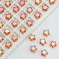 Plated Star Shaped Glass Beads 8mm Rainbow Electroplated 100pcs 11