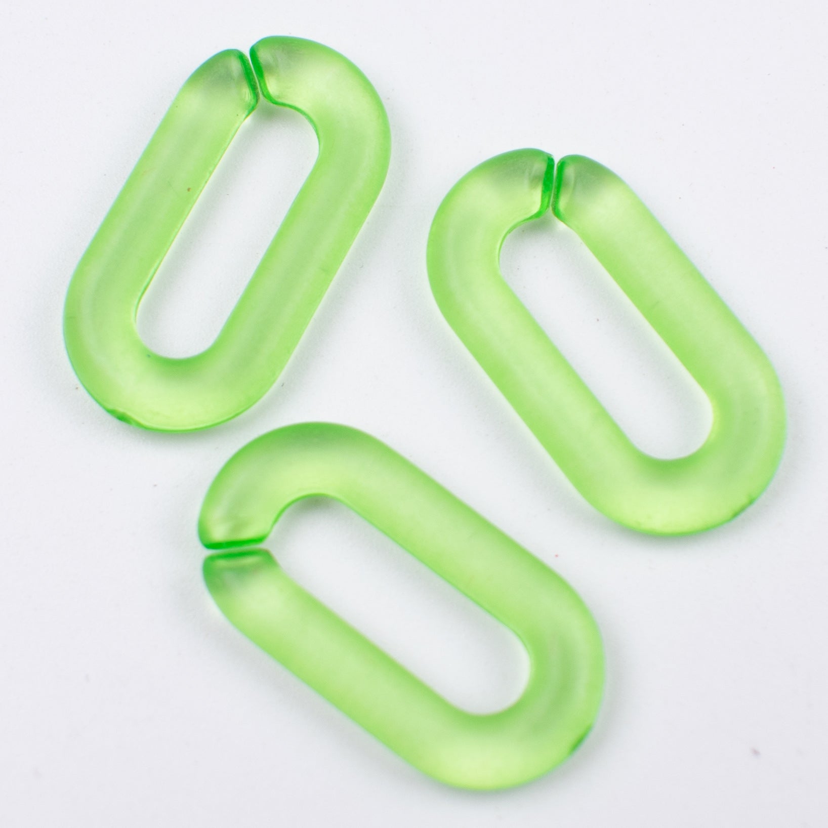 Matte Clear Acrylic Open Chain Links 20mm Colorful 100pcs 13