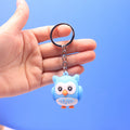 Silicone Owl Keychain Cute Wild Animal Charm Pastel Colors 6