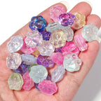Bear Paw Transparent Glass Beads 14x15mm Assorted Colors 20pcs 4