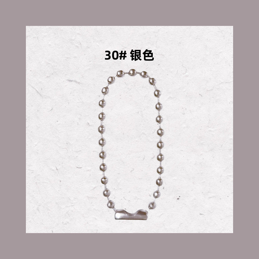 Multi Colored Iron Ball Chain Key Rings 10mm 12mm Length 100pcs 36